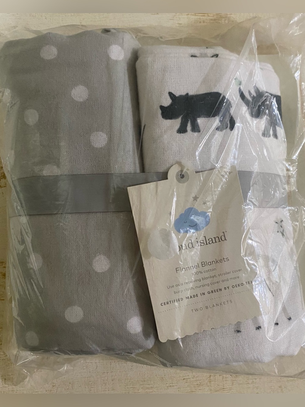 Cloud Island Flannel Blankets Large 2pk New